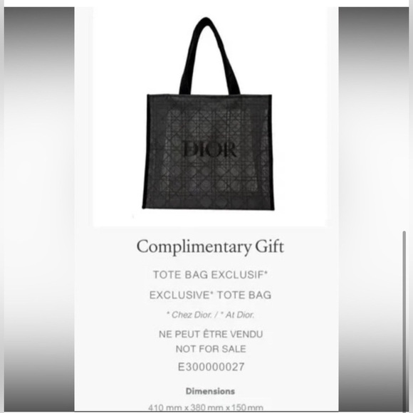 DIOR BLACK MESH & VELVET BEAUTY
TOTE, NEW - Picture 5 of 5